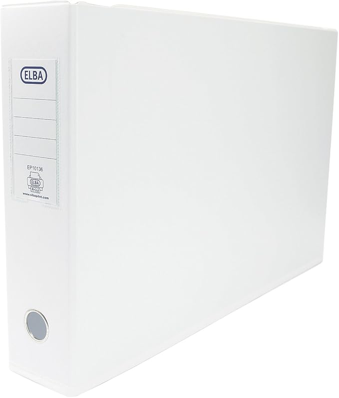 Elba, A3 Lever Arch Files, Landscape, Plastic, White, 1 Folder Amazon