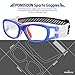 PONOSOON Sports Goggles Glasses for Kids for Basketball Football Volleyball 1812(Transparent Blue)