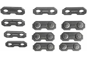 Vasiumic 6pcs 3/8 Pitch 0.063 Gauge Chainsaw Chain Joiner Link Connector Repair Parts Accessories Outdoor Equipment Black