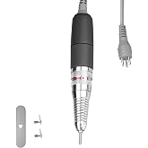 UP200 Nail Drill Handpiece, Compatible with KUPA KP55, KP60, KP5000, UP200 Nail Drill Parts, 35000RPM Electric Nail File Handle Replacement 3 Pins, Low Noise, Powerful and Smooth (Only Handpiece)