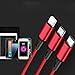Multi USB Cable-ZACTEK- Charging Cable Nylon Braided(4.0ft) 3 in 1 USB Charger Cable for Mobile Phones Tablets and More (red)