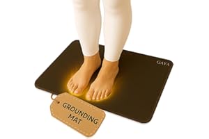 GAYA Grounding Mat for Feet, Sleep Improvement, Back Pain Relief, Muscle Relaxation & Stress, Earthing Pads for Bed, Ground for Desk, Earth Mats, Bedding Pad (24''X16'')