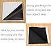 Rug Anchors, Larger Size and Stronger Sticky Non-Slip Mat with Hook and Loop Square by Yorwe (4, Black)