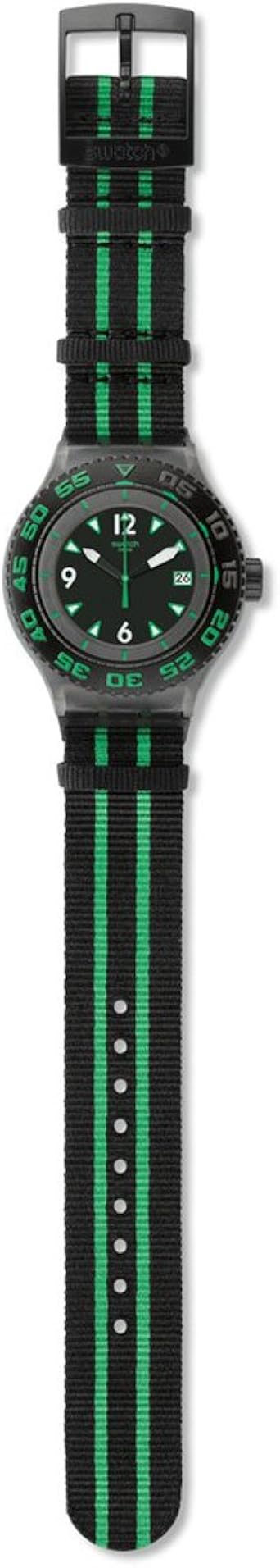 Swatch SUUM400 - Reloj analógico de Cuarzo para Hombre con Correa de Tela, Color Negro