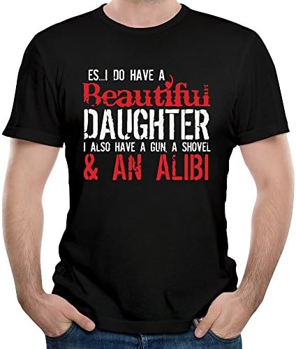Men's Yes I Do Have A Beautiful Daughter Short Sleeve T-shirts Black