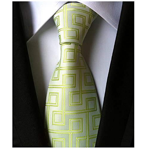 Jeatonge Lot 6 Pcs Mens Ties and 3 Free Tie Clips, Men's Classic Tie Necktie Woven Jacquard Neck Ties Gift box packing (Style 20)