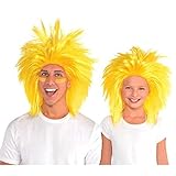 Amscan Crazy Party Wig Costume,  Yellow