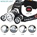 GYY Ultra Bright Headlamp Headlight Flashlight LED Light with Rechargeable Batteries and Charger (Black)