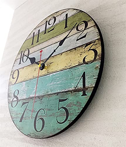 Retro Wooden Decorative Beach Clock (12inch)