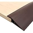 Vinyl-Floor-Transition-Threshold-Strip Self-Adhesive, Threshold 1/2''~3/5'', Door/Carpet-to-Tile-Transition-Strip Reducer, Doorway Edge Trim for Laminate Floor Mat Vinyl Tile, 3.28 Ft (Coffee)