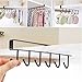 UNKE 6 Hooks Cup Holder Hang Kitchen Cabinet Under Shelf Storage Rack Organizer Tool