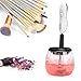Bestidy Makeup Brush Cleaner Kit Electric Deep Clean Makeup Brushes and Dryer in 360 Rotation with 8 Collars for All Makeup Brushes Cleaning
