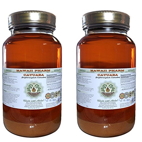 Catuaba AlcoholFree Liquid Extract, Catuaba (Erythroxylum Catuaba) Dried Bark Glycerite 2x32 oz