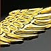 KitMax (TM) Pack of 2 Pairs 3D Angel Wings Metal Auto Car Truck Laptop iPad Window Wall Motorcycle Decor Decal Sticker (Golden)