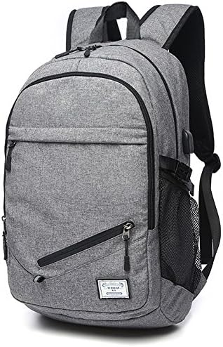 JHVYF Bussiness Backpack Laptop Backpack Water-Resistant Backpack With USB Charging Port Rucksack Daypack Grey1