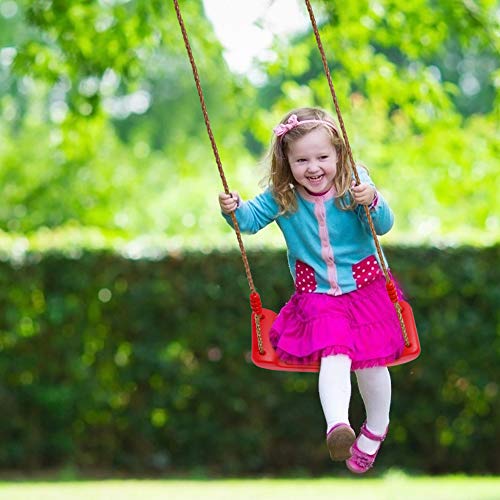 Schaukel Schaukelsitz für Kinder Kleinkinder Jugendliche Höhenverstellbar SchaukelSpielplatz für Garten Indoor Outdoor Spiele Rot – Bild 3