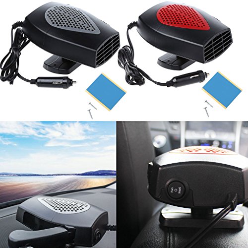 cici store 12V Portable Car Fan Heater - Warmer and Defroster Demister - Easy Snow Removal (red)