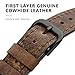 SWEES Leather Bands Compatible with Fitbit Versa, Slim Thin Genuine Leather Replacement Strap for Versa Women (5.5