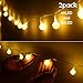 Lalapao Global String Lights 2 Pack 19ft 40 LED Starry Lights Xmas Battery Powered Fairy Light Waterproof Christmas Lighting Decor with 5 Modes for Outdoor Indoor Partly Garden Wedding (Warm White)