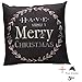 Sankuwen Home Decoration Christmas Pillow Cushion Cover (Christmas Black)