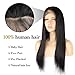 Transparent 13x4 Lace Front Wigs Human Hair Brazilian Remy Virgin Hair Straight Hair Lace Wigs with Baby Hair for Black Women 18inch 130% Density Natural Color