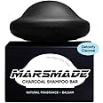 MARS MADE Charcoal Shampoo Bar 2.0 - Hydrating & Moisturizing Natural Hair Soap Bar Shampoo for Excess Oil Build-Up & Scalp Nourishment - Bathing Soap Solid Shampoo for All Hair Types (120g, 4.23oz)