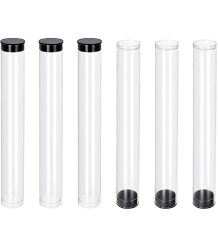 2 pack) Plastic Storage Tubes 4X.75 4/Pkg