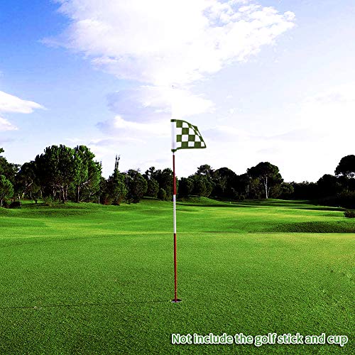 image for KONDAY Golf Flag,Green Golf Flags,Solid Nylon and Checkered Traning Go