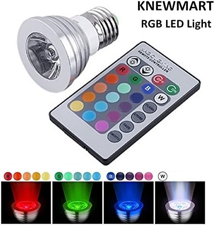 3W RGB LED Light Bulb With Remote 16 Color Changing Decoration KNEWMART