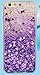 iPhone 6 Plus/6S Plus Case(Not for iPhone 6/6S),Blingy's New Cool Flowing Liquid Glitter Style Plastic Hard Case for Apple iPhone 6 Plus/6S Plus (Hearts with Purple Glitter)
