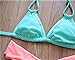Sherry007 Women's 2 Piece Halter Strap Brazilian Bottom Bikini Set Swimsuits,Small,Bright Blue