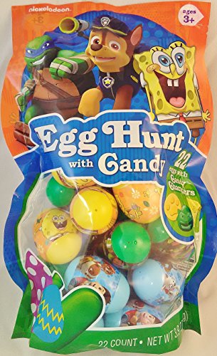 Nickelodeon Easter Eggs with Candy- 22 Eggs, (Teenage Mutant Ninja Turtles, Sponge Bob, Paw Patrol)