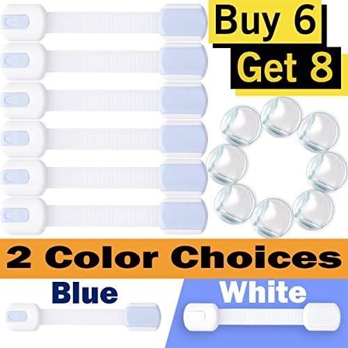 [FLASH SALE] Cabinet Locks Child Safety and Corner Protectors - Best Quality Locks For Cabinets Drawers Appliances Toilet Seat Fridge Oven &amp; More | Super Strong Adhesive | No Drilling or Tools Require