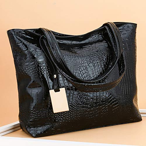 Tronet Handbag Storage Organizer/Women Ladies Fashion Alligator Solid Large Capacity Shoulder Tote Handbag Bags