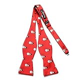 PenSee Mens Self Bowtie Silk Christmas Snowman Tree Hat Bow Ties-Various Styles