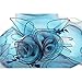 Women Foldable Organza Church Derby Hat Ruffles Wide Brim, Blue, Size Adjustable