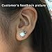 Hypoallergenic Flower Stud Earrings Women White Fire Opal Gemstone Earring White Gold Plated Jewelry Gift Ladies