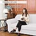 subrtex Stretch Couch Cover Set 1 Piece Sofa Slipcover with A Gift Cushion Cover for 2 Cushion Couch Loveseat(Off-White,Loveseat)