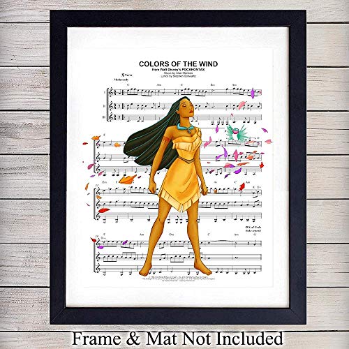 Pocahontas Sheet Music Wall Art Print 8x10 Unframed Photo Great Gift For Girls Room Bathroom And Home Decor Buy Online In Bermuda At Bermuda Desertcart Com Productid 102569154