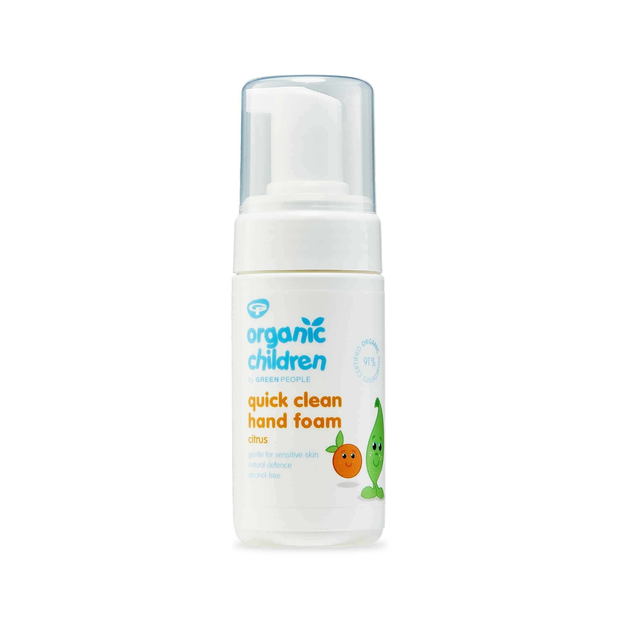 Green People Organic Children Quick Clean Hand Foam - For Kids - SLS & Paraben Free - Vegan, Organic & Cruelty Free, 100ml