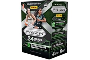 GENERIC 2024 Panini Prizm WNBA Sealed Blaster Box (6 Ice Prizms Per Box) (Black Finite) (Checkerboard) - Look for Caitlin Clark & Angel Reese Rookie Cards
