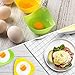 Tovieya Egg Poaching Cups with Build-in Ring Standers for Microwave or Stovetop Cooking, BPA Free, 2 Pack
