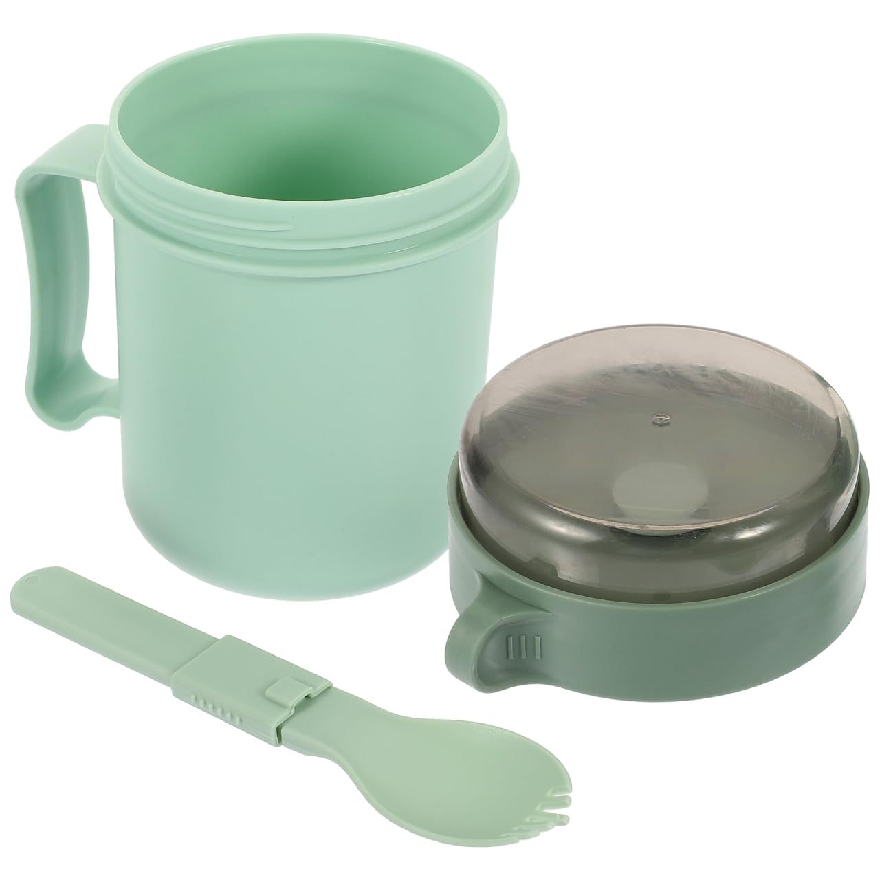 Angoily Microwave Soup Mug with Handles, 34oz Soup Bowl with Lid and Spoon, Portable Microwave Breakfast Mug for Soups, Noodles, Cereal and More