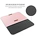 SWEES for MacBook 12 Inch Case Sleeve with Stand Function, 12 Inch Apple New MacBook Ultrabook Wallet Sleeve PU Leather Cover Case Laptop Carrying Bag with Rear Pocket Design, Rose Gold