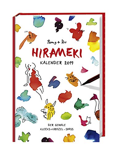 Hirameki Kalenderbuch A5 - Kalender 2019 - Peng und Hu - Heye-Verlag - Taschenkalender für Kreative mit Klecksen zum Weiterma