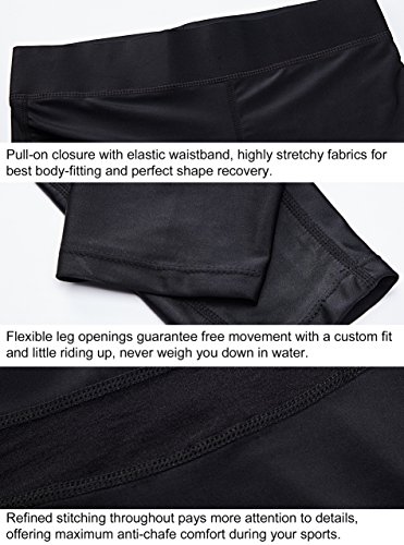 Swim Leggings for Women UPF Swimwear Bottom Pants New Floral-2 M