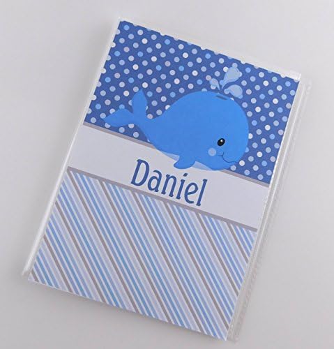 Photo Album 4x6 or 5x7 Pictures Blue Whale ADD NAME IA#853