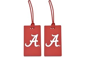 COLLEGIATE PULSE Alabama Crimson Tide Pack of 2 PVC Luggage Tags