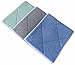 Gryeer Bamboo & Microfiber Dish Cloths with Sponge Pad, Soft and Super Absorbent Kitchen Cleaning Cloths, 8x10 Inch, Pack of 6, Blue