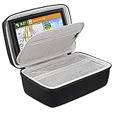 BOVKE Carrying Case for 6" 7" Inch GPS Navigation Garmin Nuvi 2797LMT 2689LMT DriveSmart 61 NA LMT-S Tomtom Go Via 1625TM Portable Bluetooth Vehicle GPS Navigator and Accessories,(Black + Inside Gray)